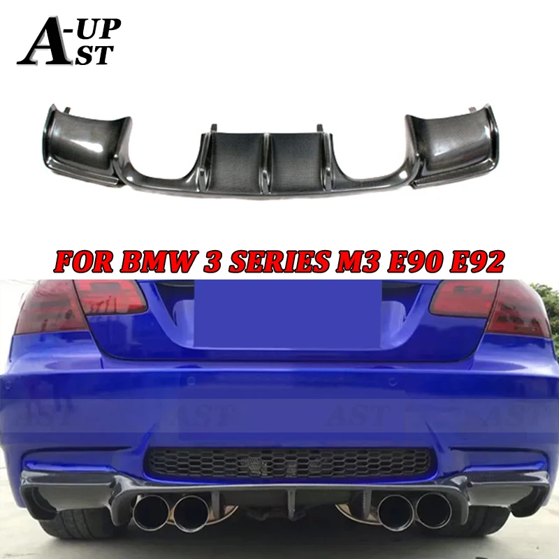 For BMW M3 E92 E93  Carbon Fiber Rear Lip Bumper Diffuser Spoiler Back Lip Splitter Body Kit Car Accessories