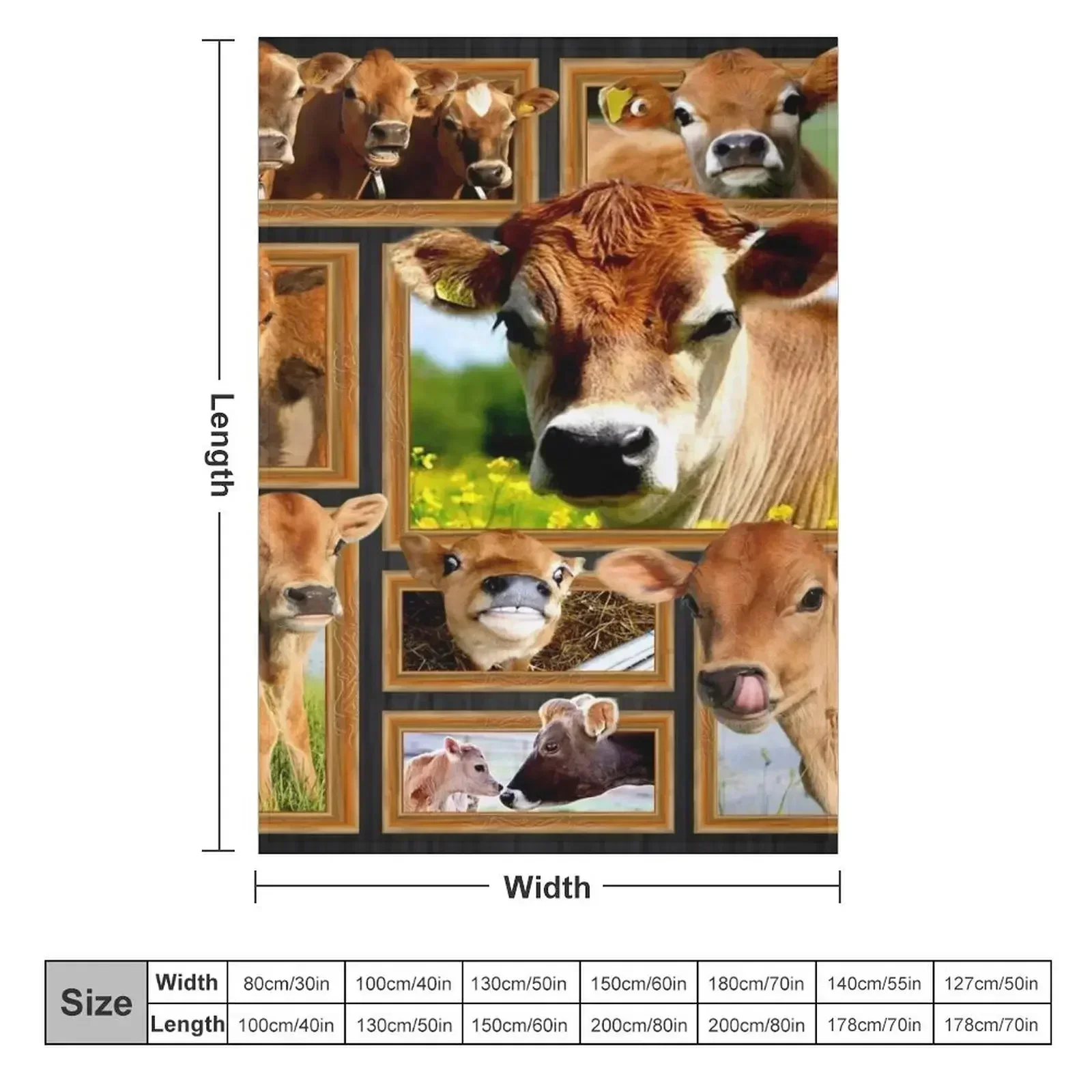 Cute Jersey Cows Farmer Throw Blanket Decorative Throw Cute Plaid Warm Blankets For Bed Blankets