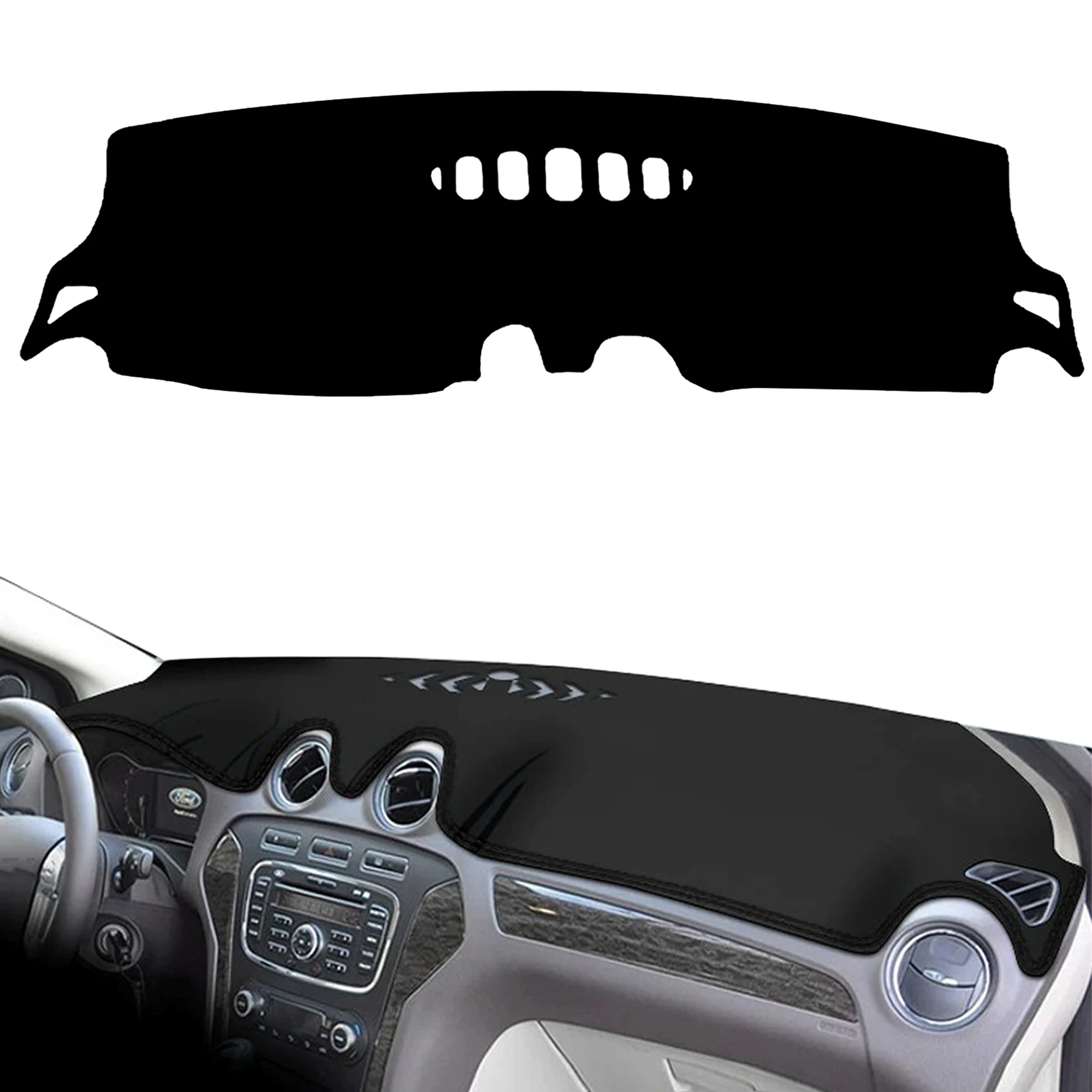 for Ford Fusion Mondeo MK4 2007-2013 Anti-Glare Dashmat Dashboard Cover Dash Mat Sun Block Anti-UV Non-Slip Car Protector Mat