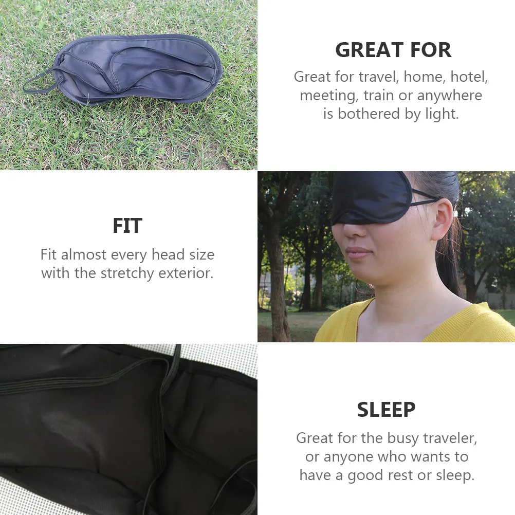 12Pcs Sleeping Eye Mask Elastic Stretchy Fit All Head Sizes Light Blocking Rest Eyepatch for Travel Camping Outdoor Sleep Aid