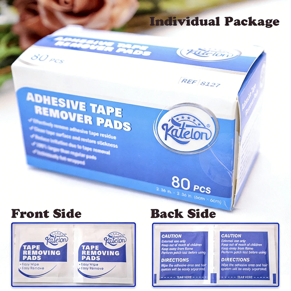 

Adhesives Removal Wipes To Clean Wig Glue And Tape 80PCs/BOX Wig Cleaning Pads For Adhesive Area And Hair System Glue Remove