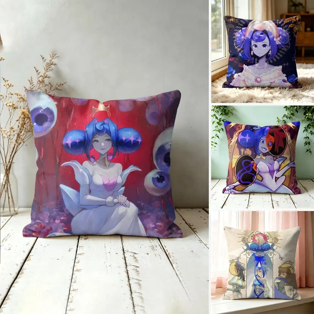Cartoon K-Knights Of Guinevere Cushion Cover Wrinkle-Resistant Short Plush Cushion Covers Breathable Machine-Washable