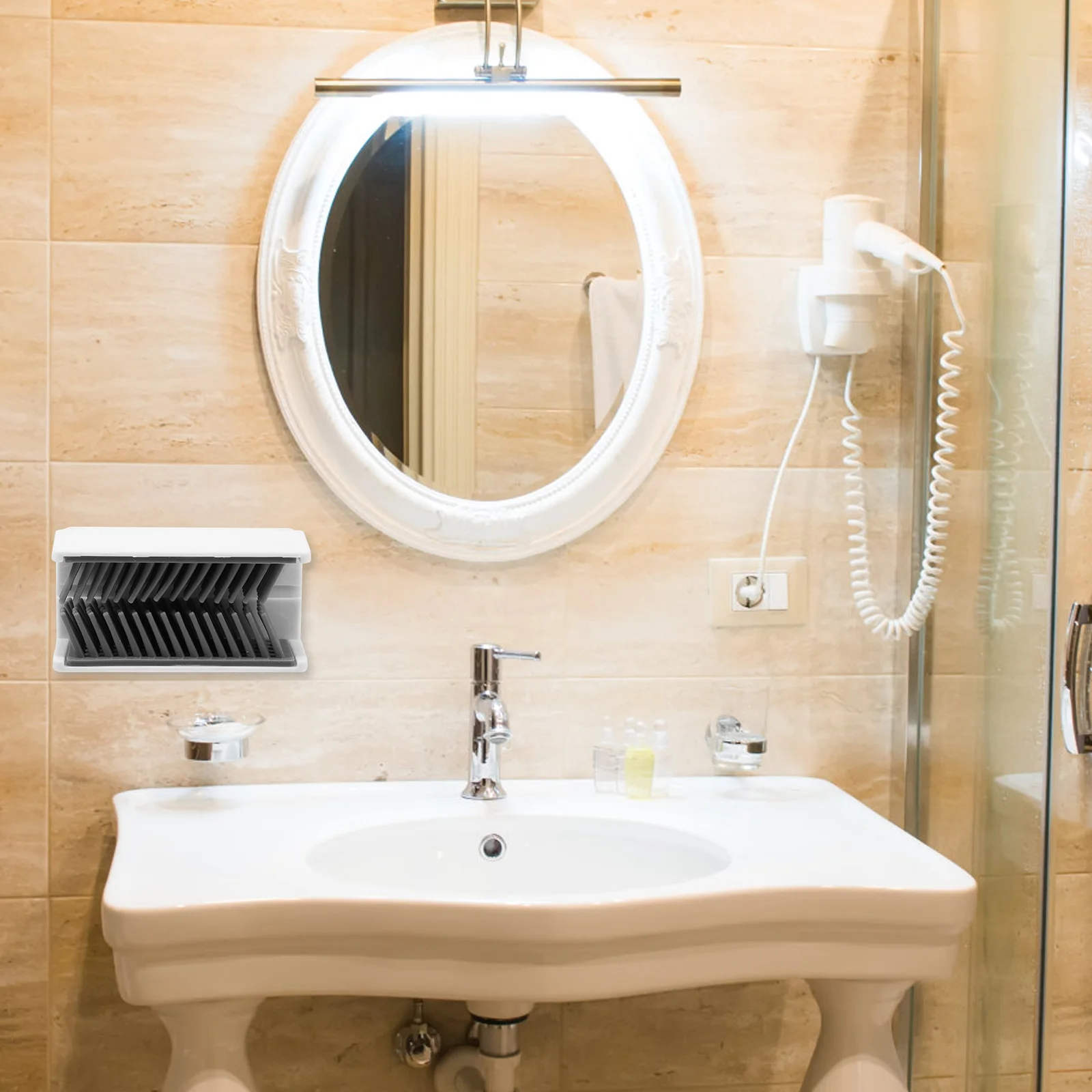Receptor de captura de pelo para pared, receptor de bañera de ducha con recolector de cerdas, accesorios de Gel de sílice, accesorio de baño para el hogar grueso