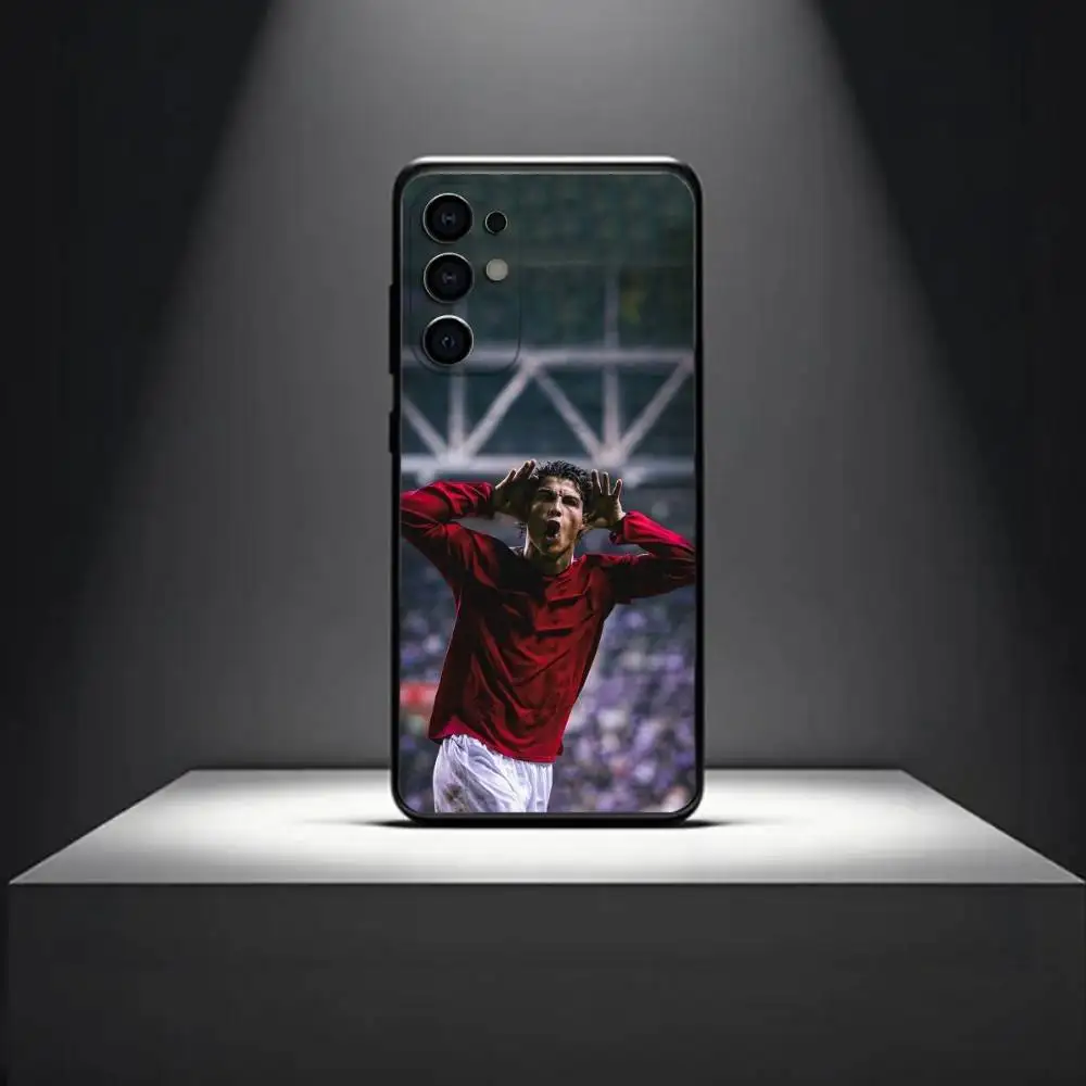 كرة القدم ل C-Cr7 R-ROnAlDo جراب هاتف لسامسونج S 25,24,23,22,30,21,10,9,Ultra,Plus,Lite,FE,4,5G حافظة سوداء ناعمة #2