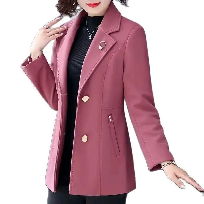 

Fashion Mom Temperament Suit 40-year-old Middle-aged And Elderly Women's Dress Spring And Autumn Slim New Loose Casual Coat Tide