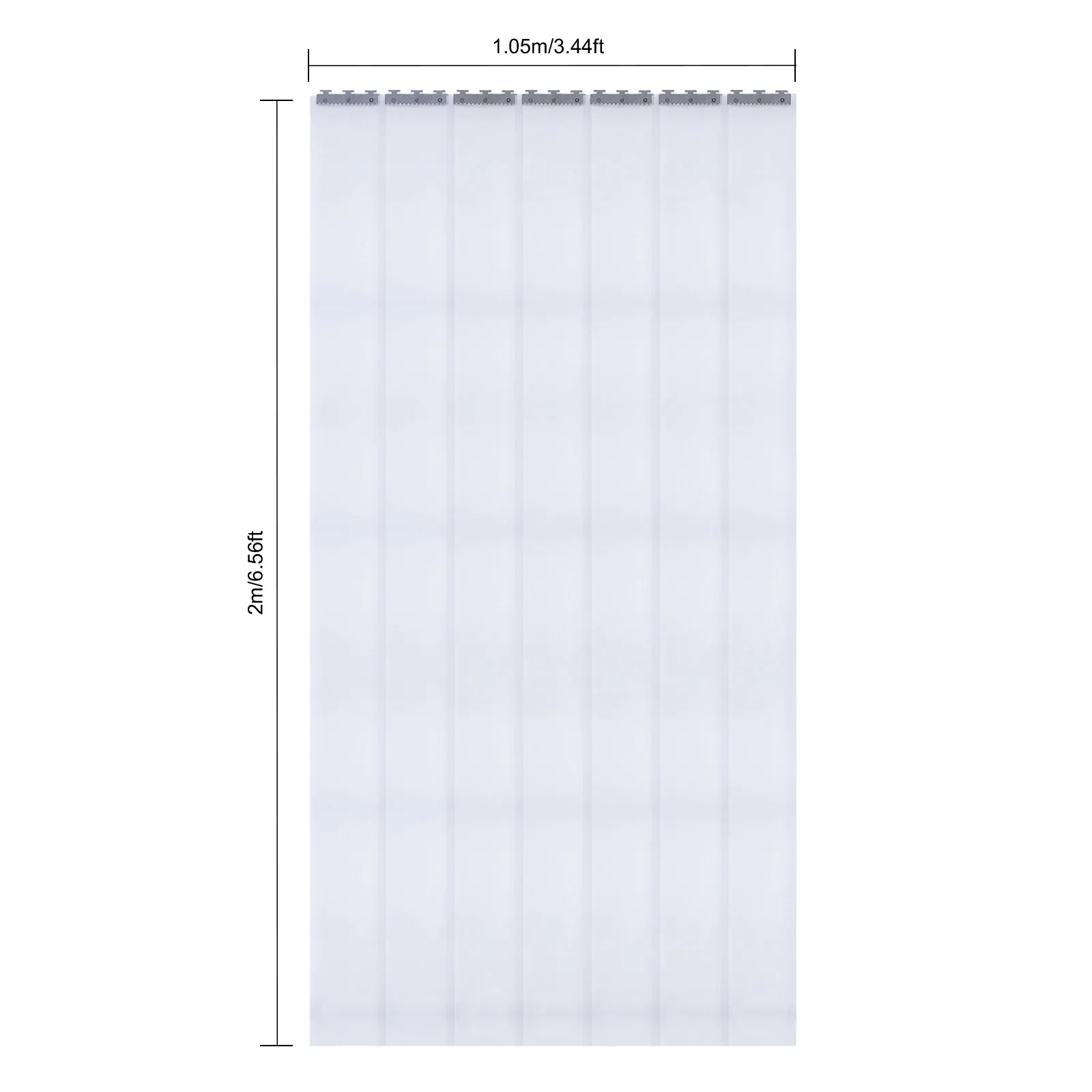 7 قطعة بولي كلوريد الفينيل قطاع الستائر 200x105 سنتيمتر شفافة لينة شرائط الباب شاشة 2 مللي متر سميكة يندبروف مقاوم للماء الاستاتيكيه طقم ستائر الباب