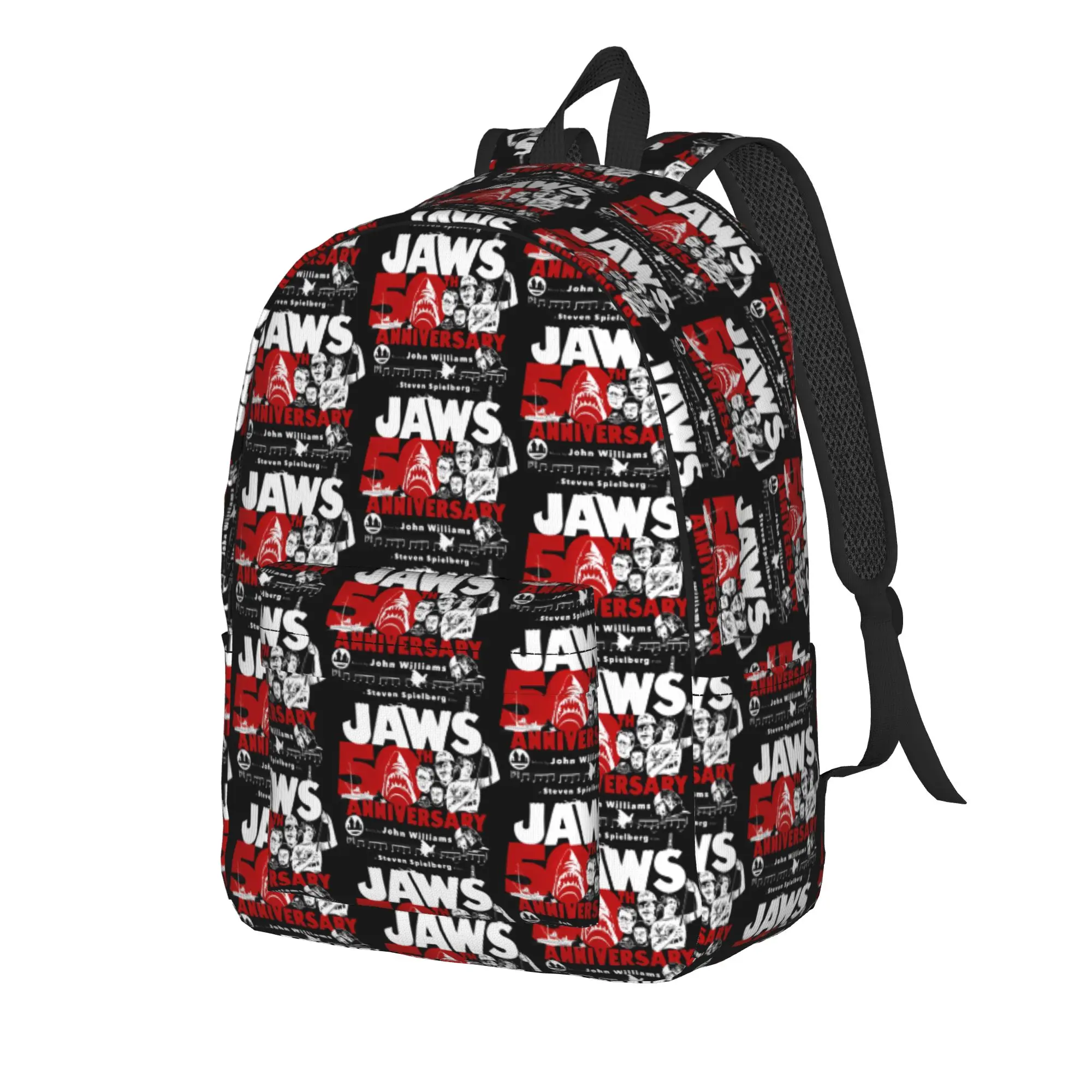 Happy Jaws 50Th Anniversary To That Great White Shark Movie Backpack  Backpacks Unisex Outdoor Large School Bags Rucksack