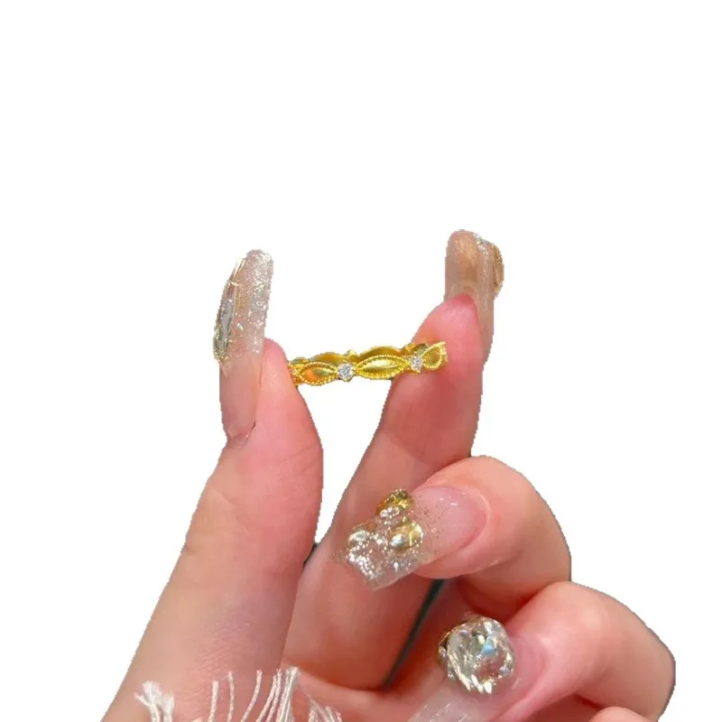 خاتم تخريمية ماسي بتصميم متخصص وخفيف الوزن وبسيط ورائع ومتعدد الاستخدامات ومزاج عالي الإحساس هدية نسائية