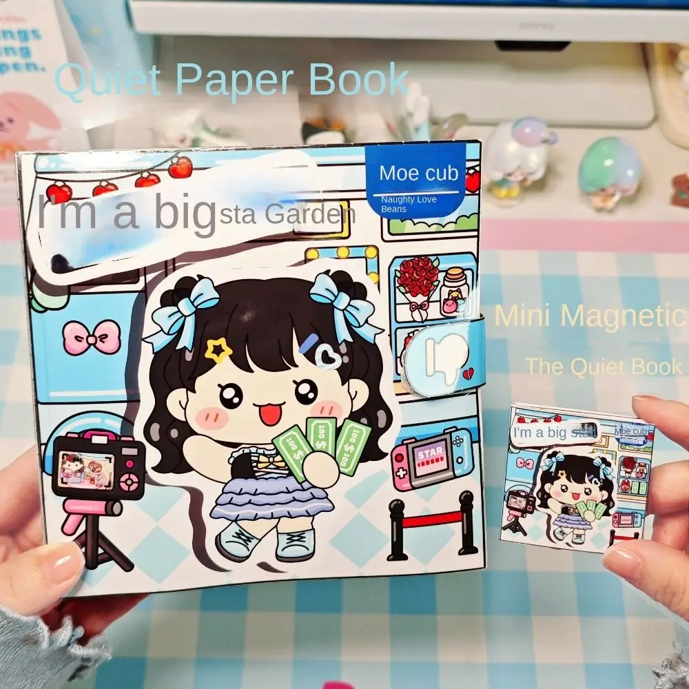 Livres d'activités pincement musique livre silencieux autocollant livre papier Telado livre occupé Kawaii Anime bricolage scène matériel autocollant tout-petits