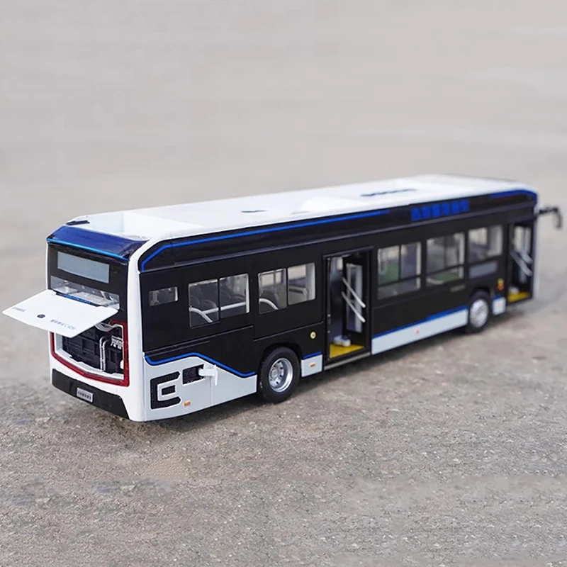 Oryginał dla modelu autobusu Geely Star 1:43 C12E czysty elektryczny 12-metrowy model autobusu miejskiego