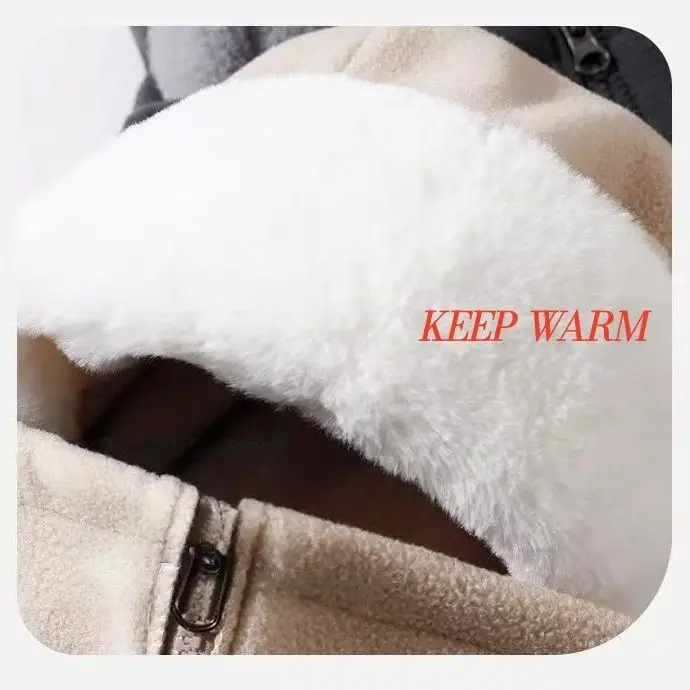 الشتاء في الهواء الطلق الدراجات مقنعين قبعة التزلج يندبروف مقاومة البرد الدافئة الصوف مبطن سميكة الرقبة حامي الصوف قناع الوجه #5