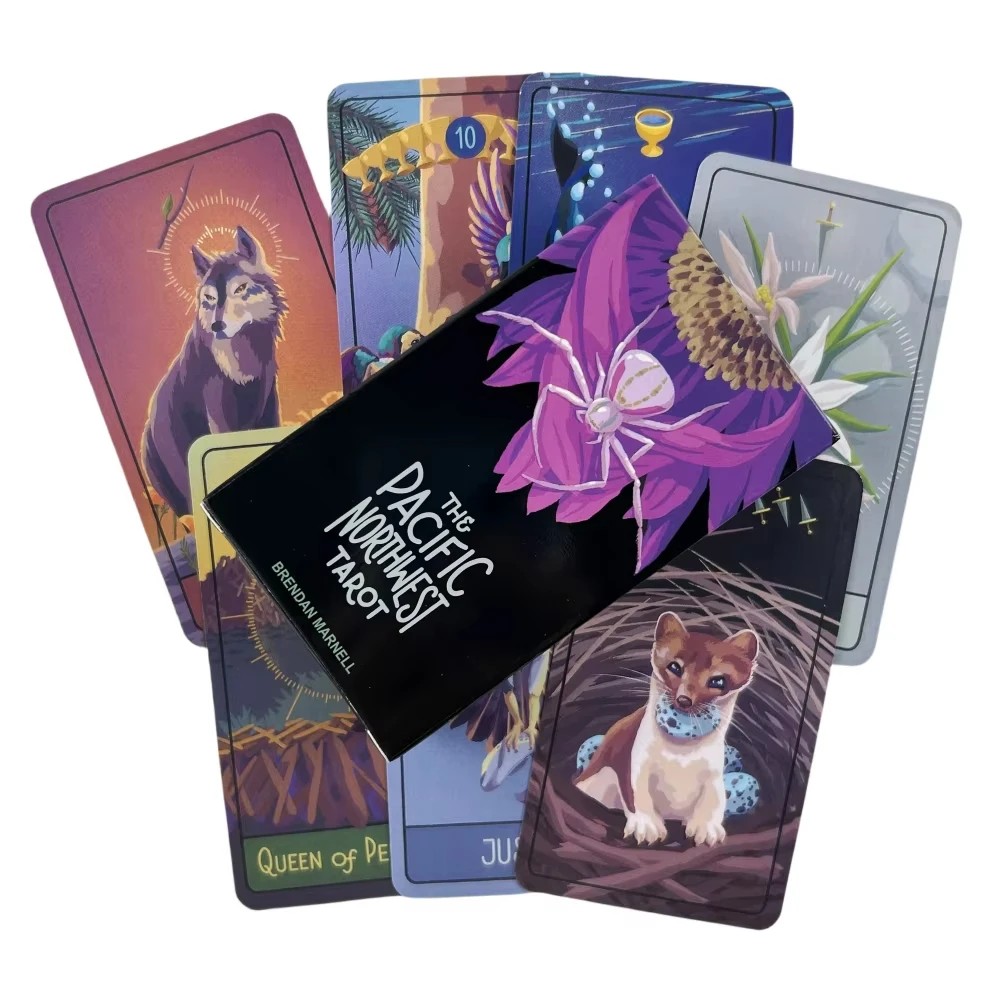 بطاقات التارو شمال غرب المحيط الهادئ من Spider A 78 سطح السفينة أوراكل رؤى إنجليزية إصدار العرافة بوراد ألعاب اللعب #5