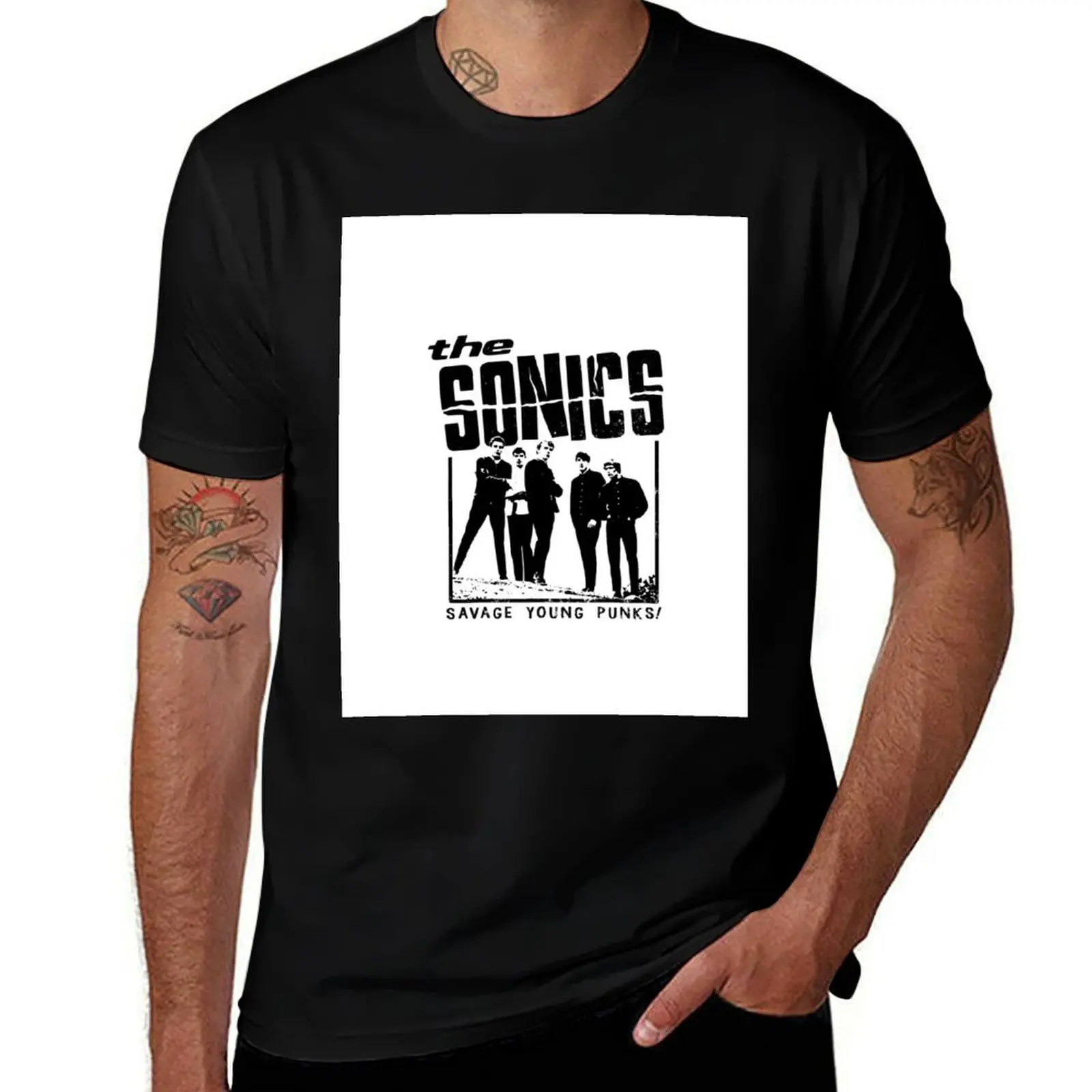 The Sonics - Black T-Shirt Gym Wear Breathable Short Sleeve Tee T-Shirt