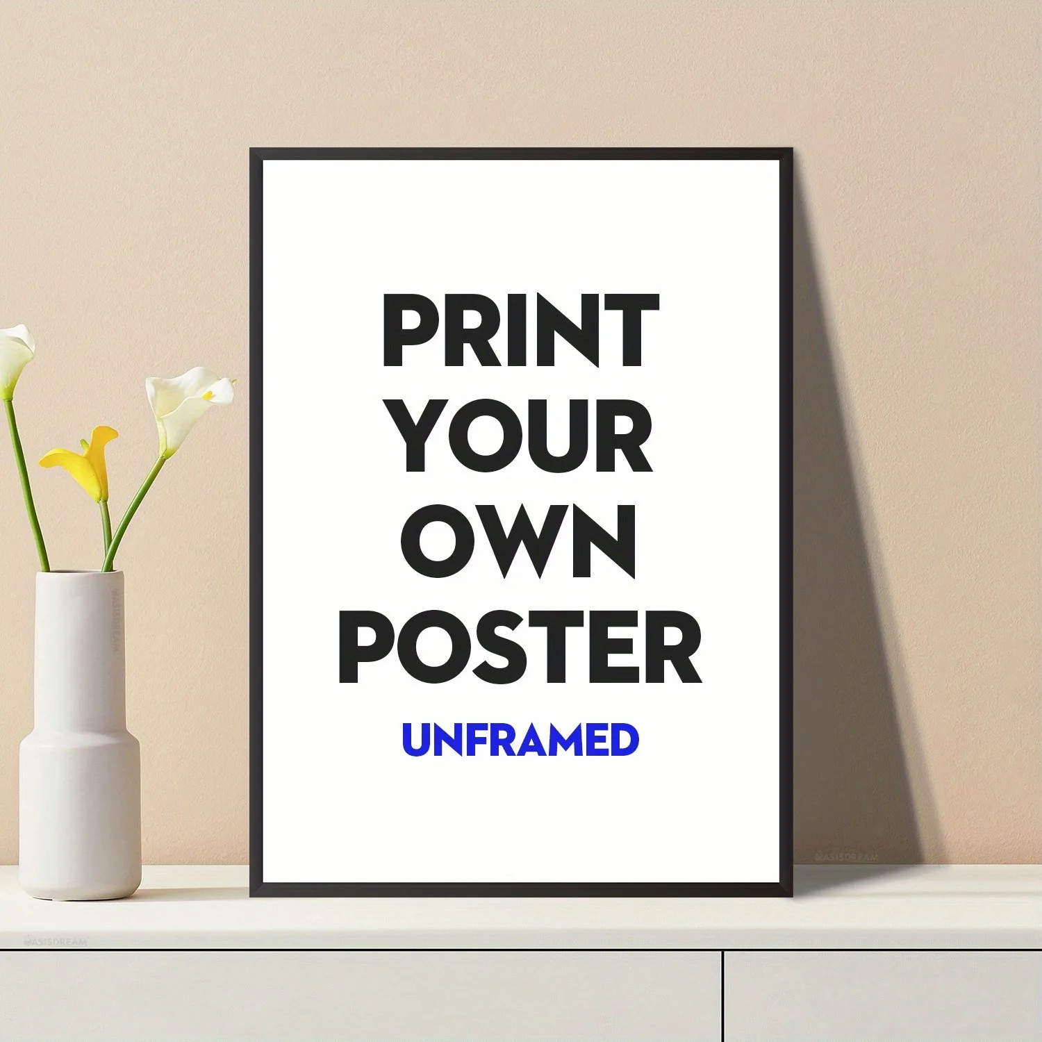 Custom Personalized Canvas Printing Wall Art Poster, Customizable Text Photo Logo Wall Print, Customized Gift For Family Friends image 3