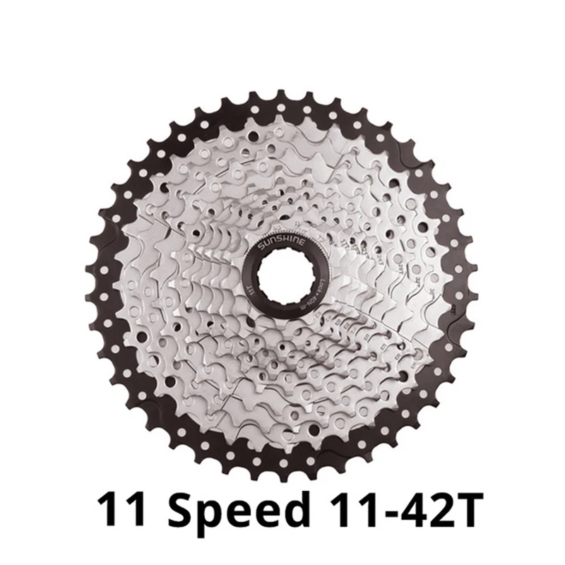 SUNSHINE 10 Speed Cassette 10S 11S 12S MTB Bike Road Bicycle Freewheel 10V 11V 12V 36/42/46/50T 52T for Deore M6000 M6100 SRAM