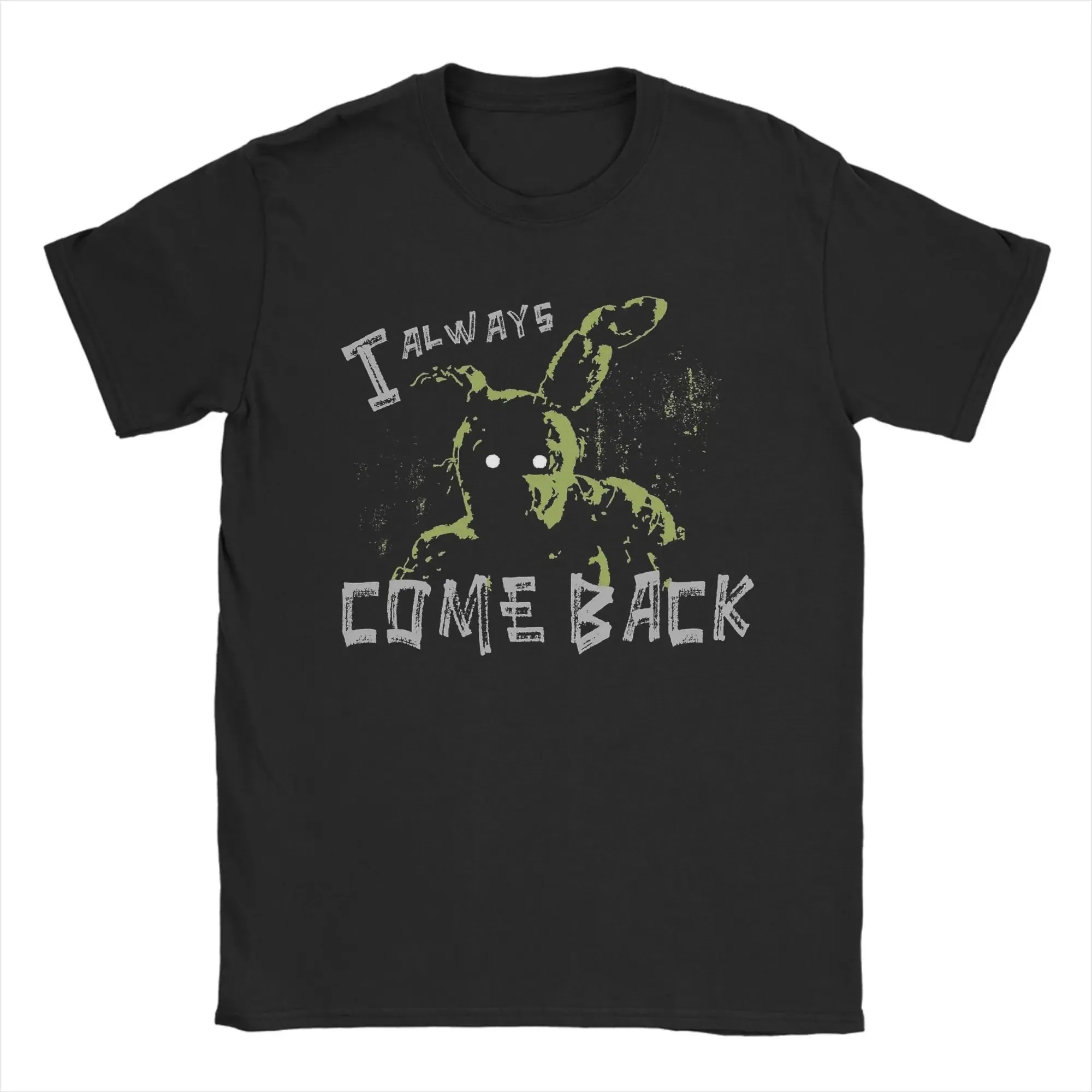 Men's Springtrap FNAF Five Nights at Freddy's T-Shirt Cotton Summer Wear, Vintage Short Sleeve Crew Neck Loose T-shirts