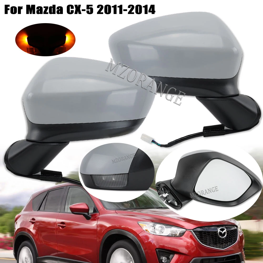 

Side Mirror For Mazda CX-5 CX5 KE GH 2011-2014 Car Exterior Door Rearview Assy With LED Turn Lamp Heating Electric Folding 8PINS