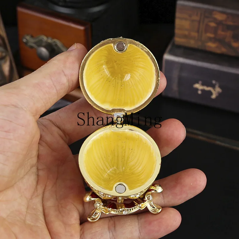 DSA egg enamel jewelry box flip cover storage exquisite egg light luxury home ornament