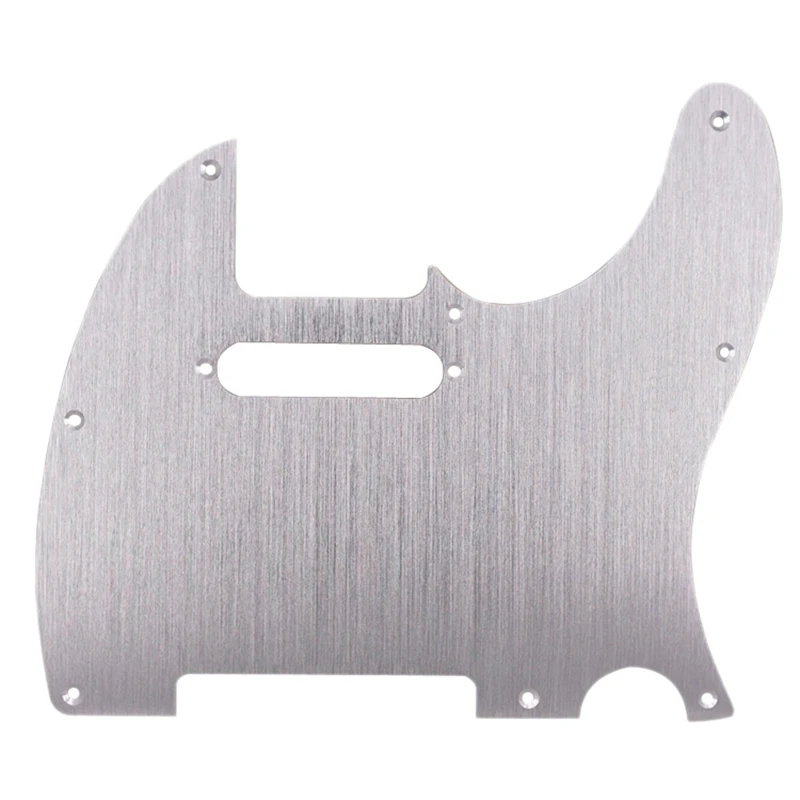 Silver 8 Hole Tele Guitar Pickguard Metal Pick Guard for Standard Telecaster Pickguard Replacement