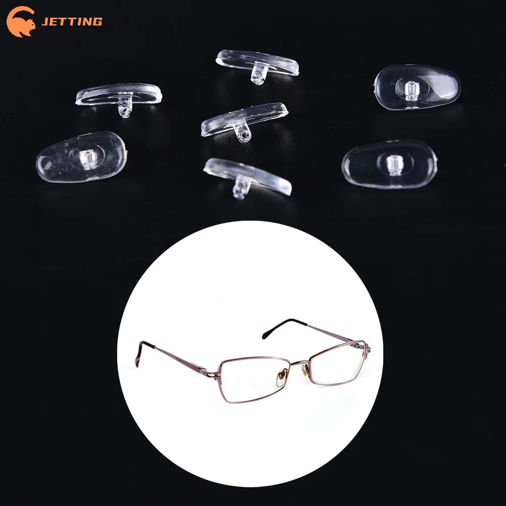 (New) 50Pairs Transparent Silicone Airbag No Holes Nose Pads On Glasses Comfortable Anti-Slip for Insert Embedding Nose Pad