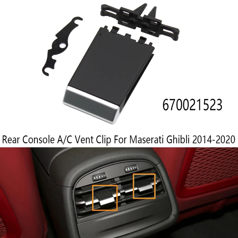 Rear Console Air Conditioner Ac Vent Clip for Maserati Ghibli 2014-2020 670021523 AC Air Vent Paddle Clip