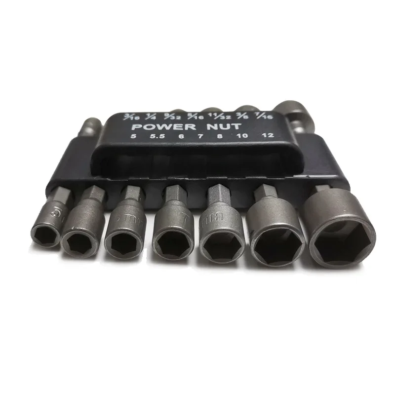 14-Piece Strong Sleeve British Auto Repair Air Nutsette Bit Cross Universal Nut Rotating Tool Set