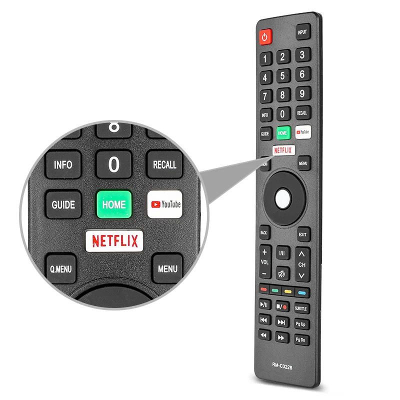 RM-C3228 Remote Control Compatible With JVC TV LT-32N3105A LT-55N6105A LT-55N7105A LT-58N7105A LT-65N6105A LT-58N7105A-AU Replac