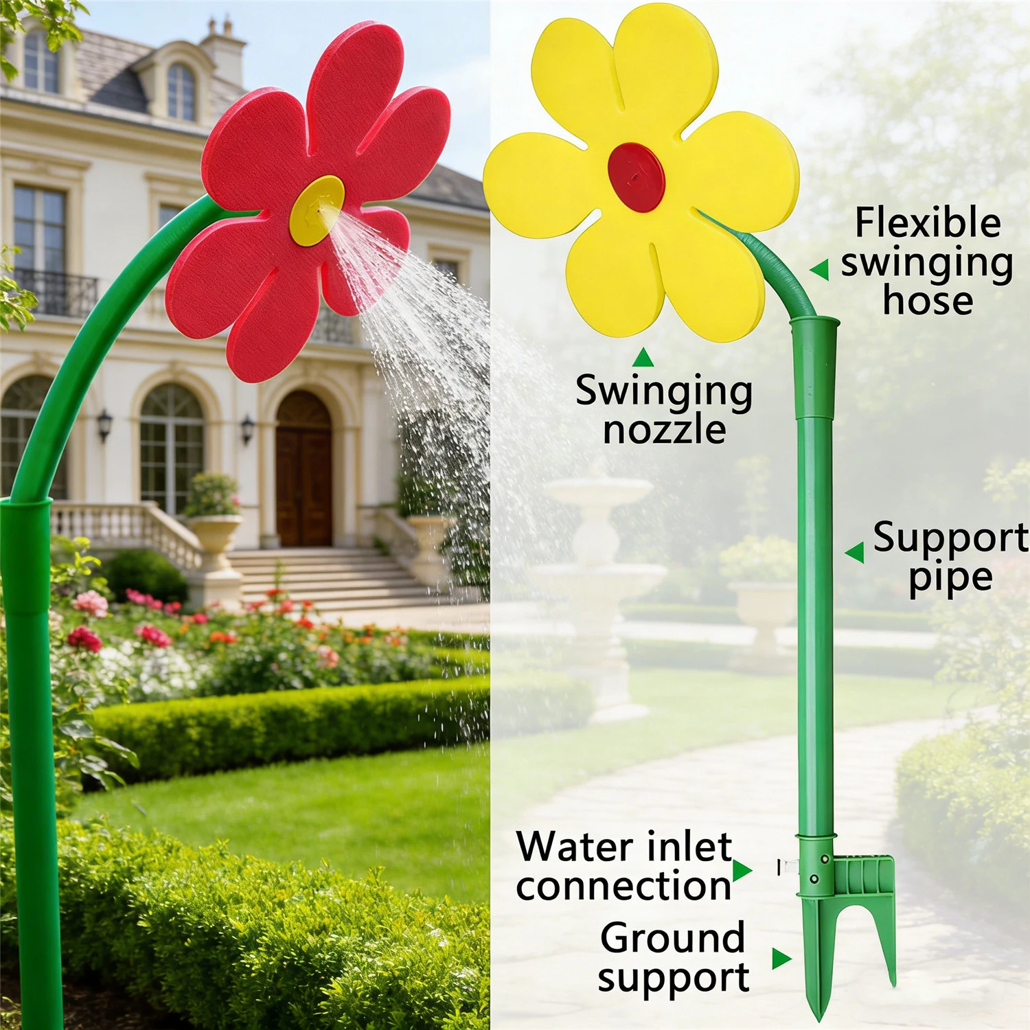Garden Sprinkler Stability Lawn Watering Sprinklers Sprayer for Yard Watering Kids Pets Playing Out Activities