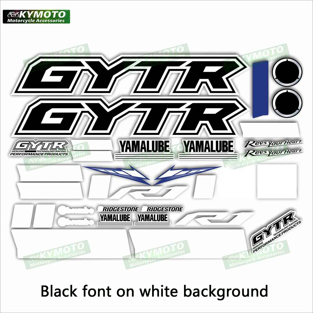 For YZF-R3 YZF R1 R1M R3 R6 R7 GYTR motorcycle accessories sticker fuel tank fairing decoration full car reflective decal set