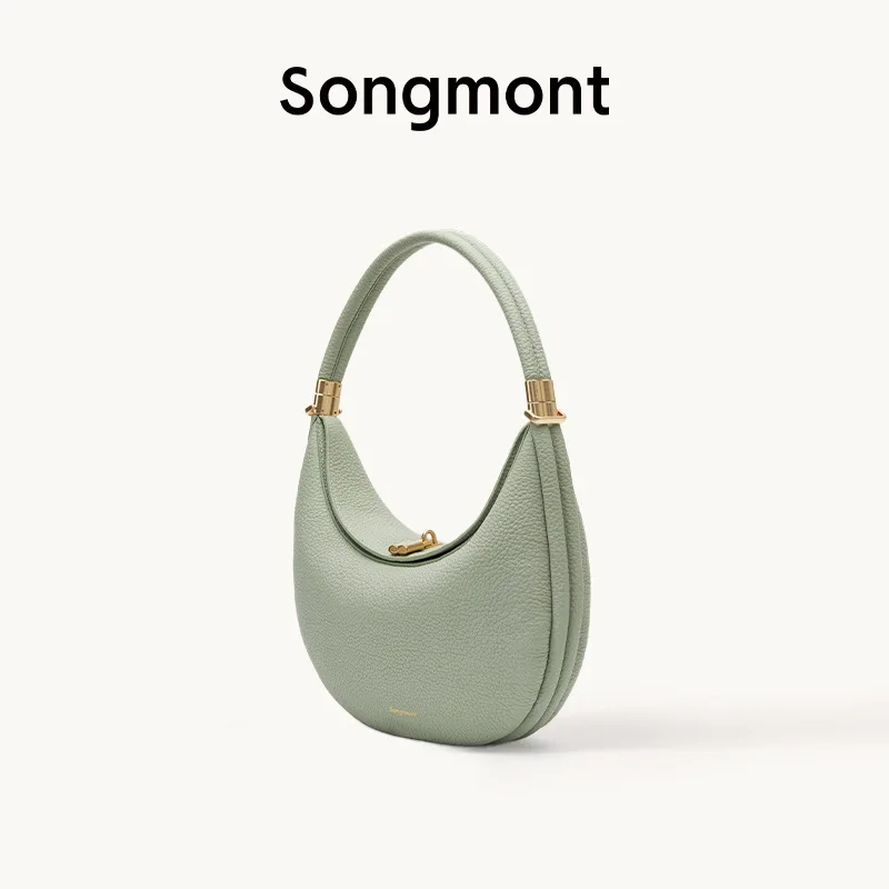 Songmont Medium Moon Bend Bag Series Head Layer Cowhide Large Capacity Crescent Bag Shoulder Armpit Bag