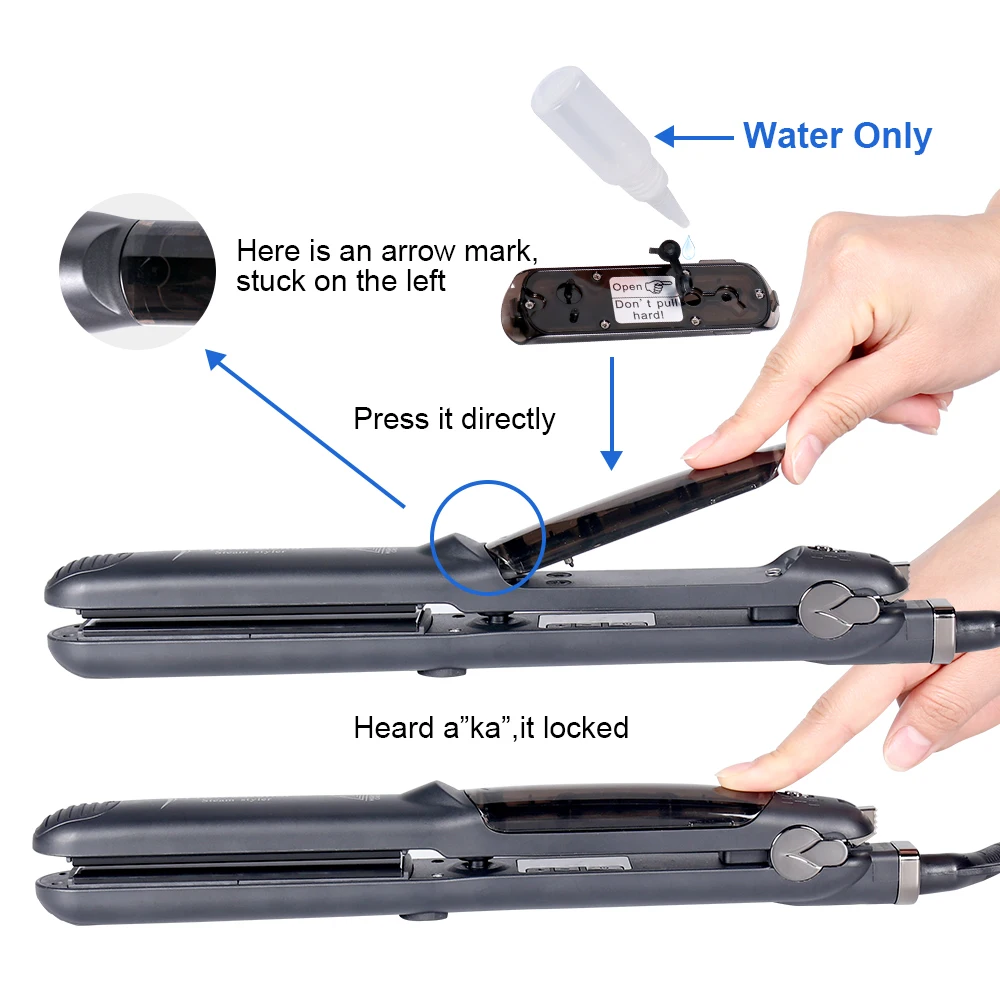 Professional Titanium Ceramic Flat Iron Private Label Custom Hair Straightener Salon Grade Styling Tool For Wholesale view 3