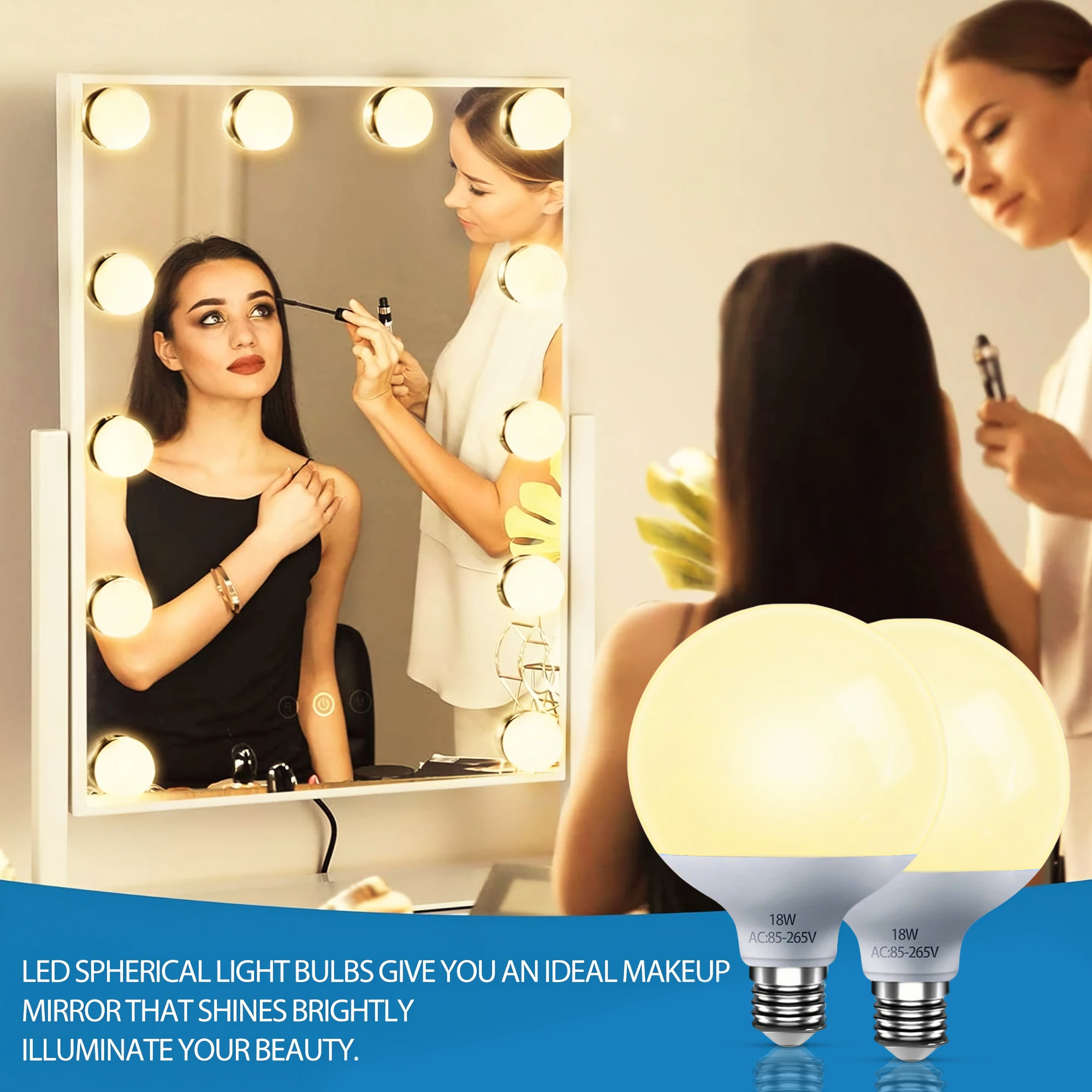 E27 18W LED Bulb Warm White Vanity Light Energy Saving Global Lampada AC 85-265V for Home Decor