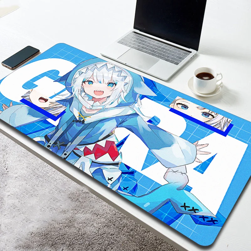 

Gawr Gura 80x40cm Extra Large Anime Mouse Pad Computer Table Desk Mat Gaming Hoom Accessories Kawaii Cartoon Mousepad Pc Cushion