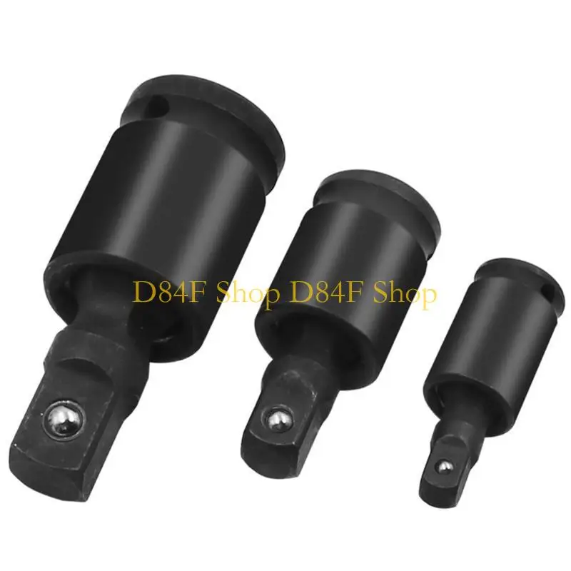 

D84F 3 PCS воздействует на универсальный набор суставов 1/4 дюйма 3/8 дюйма и дюйма привода хромированной моли