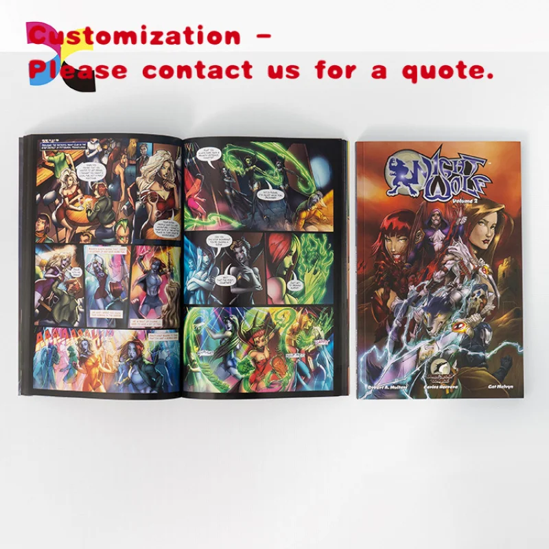 custom.Softcover Binding Manga Books Offset Custom Comic Book Printing