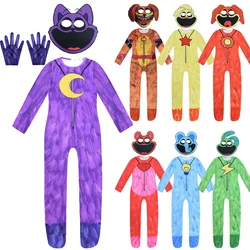 Halloween Cosplay Children's Poppy Catnap Costume Carnival Kids Game Movie Animal Bodysuit Boys Girls Performance Tights Onesies