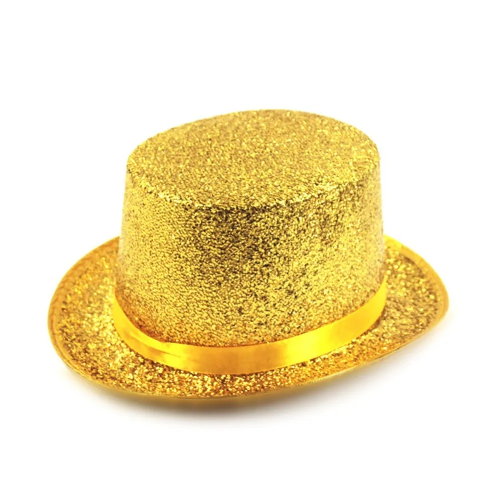 Fashionable Wide Brim Jazz Hat Magician Costume Multicolor Top Hat Headwear Solid Color Magician Top Hat Carnivals