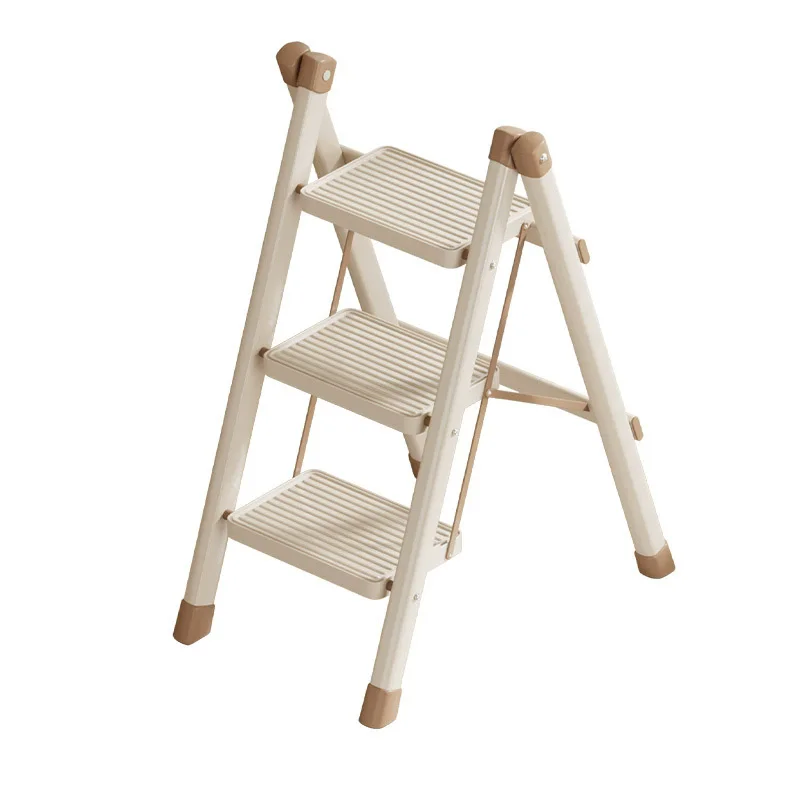 

2-3 Step Folding Ladder Chair Carbon Steel High-Strength Kitchen Step Stool Multifunction Storage Shelf Flower Pot Stand