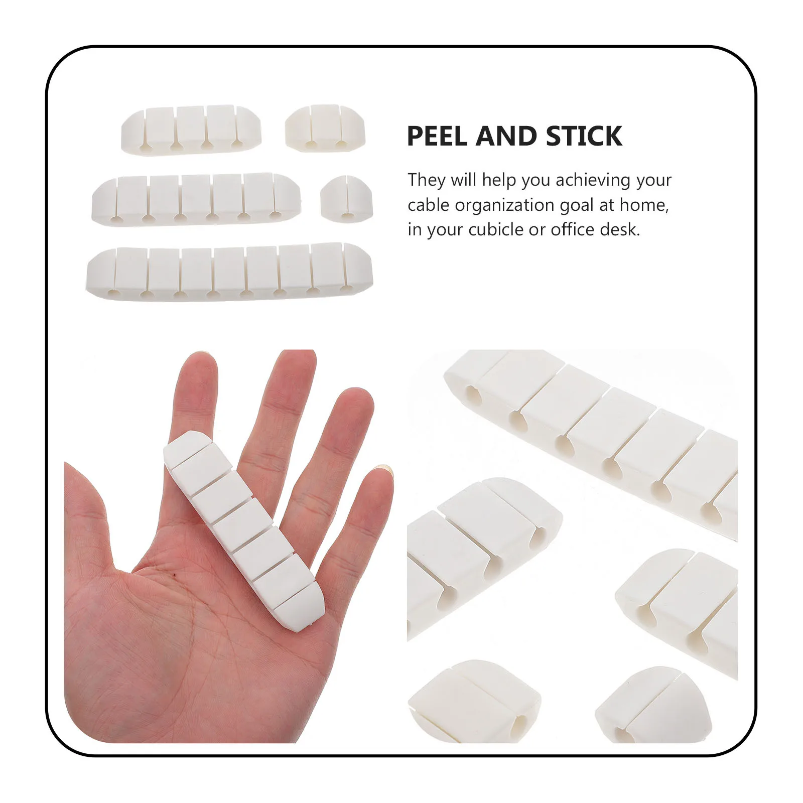 5Pcs Durable Cable Holder Adhesive Organizers Cord Fixing Rack Space Saver Adhesive Cable Organizers Cord Organizer