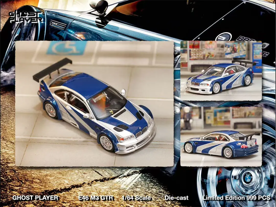 

SW 1:64 BMW E46 M3 GTR Need for Speed E46 Limited Edition 399 PCS Alloy Car Die Cast Model Gift