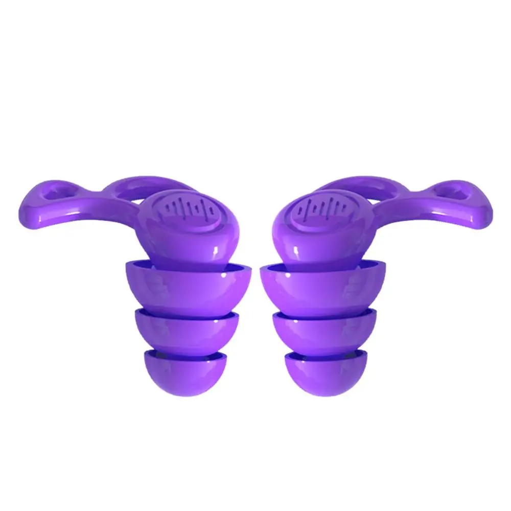 New Silicone Sleeping Ear Plugs Water Sports Waterproof Swimming Ear Muffs Reusable Noise Reduction Soundproof Earplugs