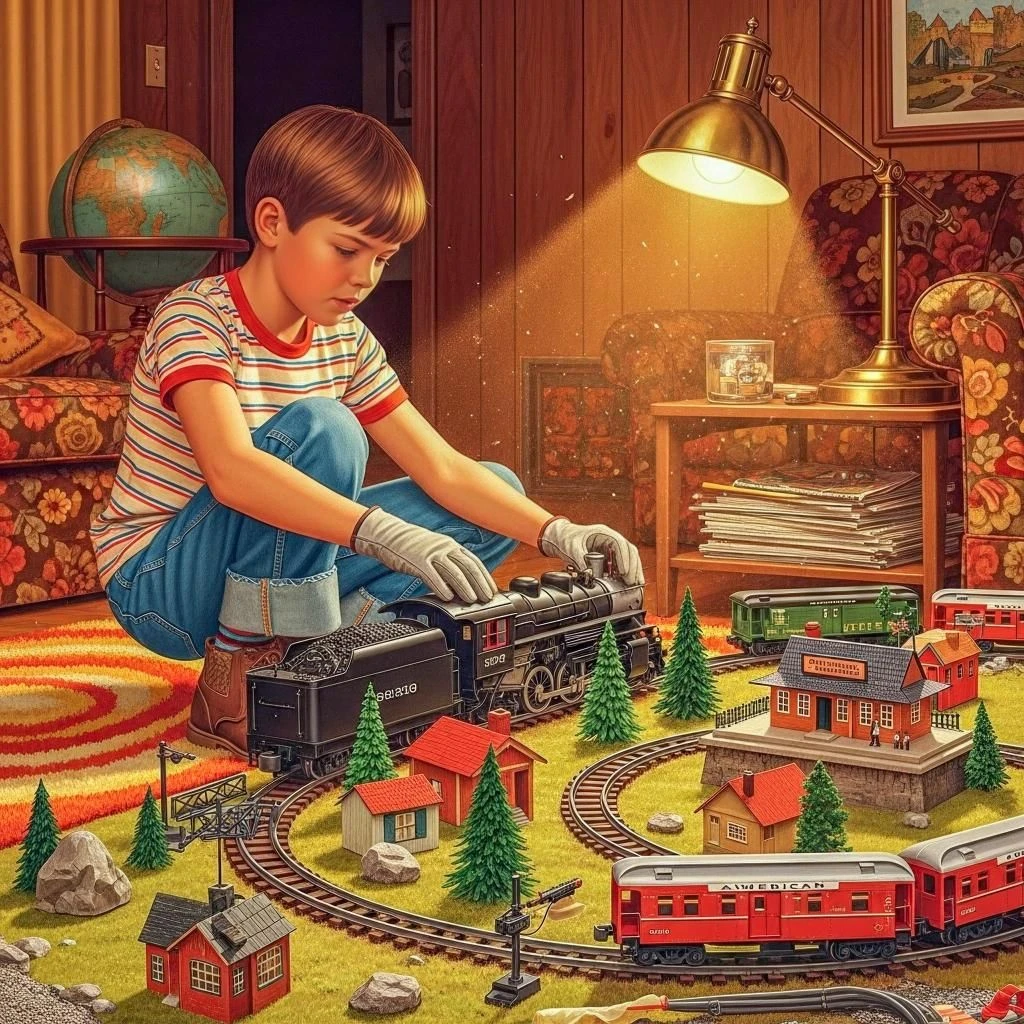 

500PCS/1024 PCS Jigsaw Puzzles Boy Block Train Scenery Challenging Family Activity Game for Gameroom Bedroom Home Decor