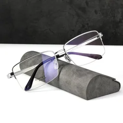 Pure Titanium Eyeglasses Men Optical Frame Prescription Glasses Spectacle long Temple 150mm Extra Wide Face Suitable 62mm Wide