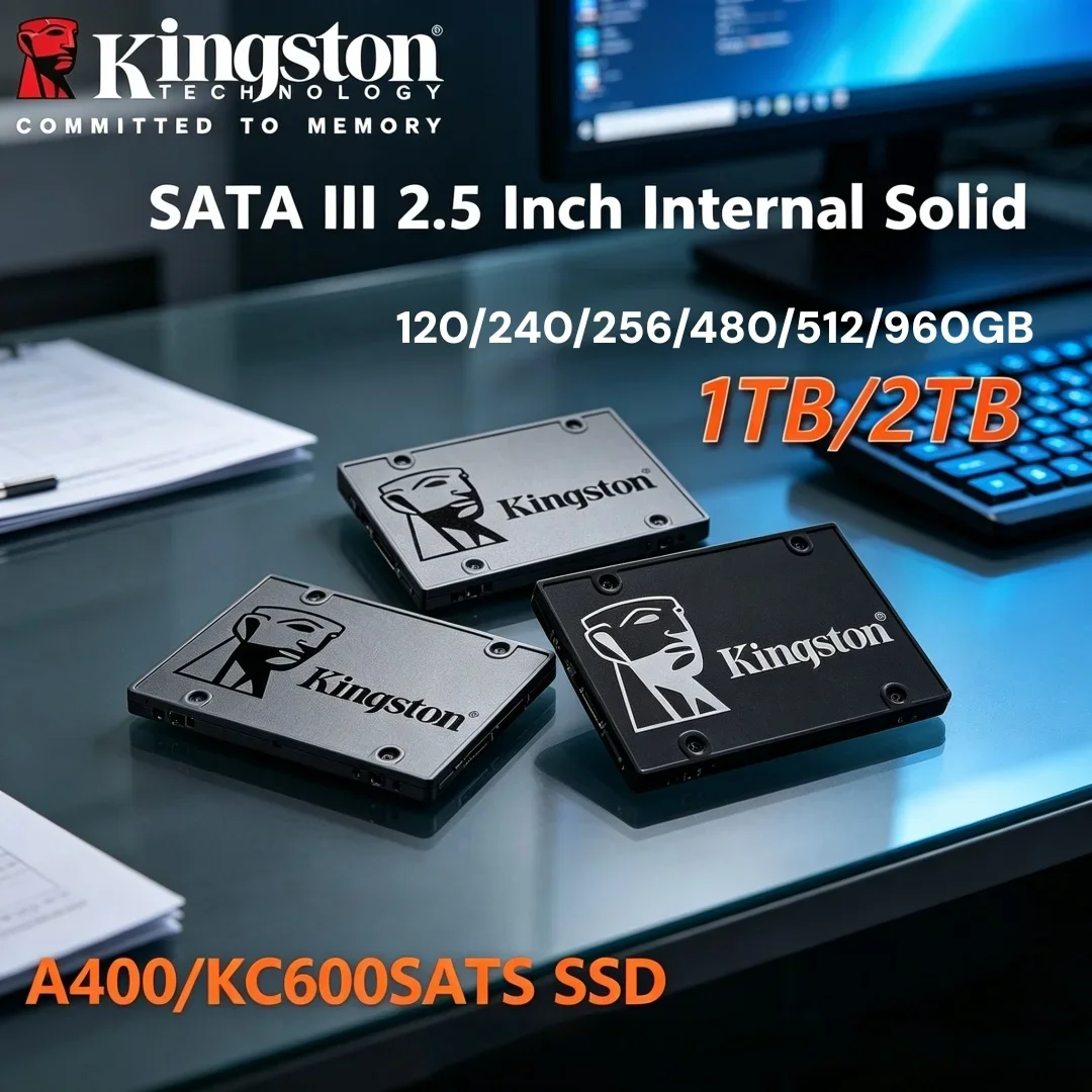 Hot Sale Genuine Kingston A400 KC600 SATA III 2.5 Inch Internal SSD Perfect Disk to Replace Traditional Mechanical HDD