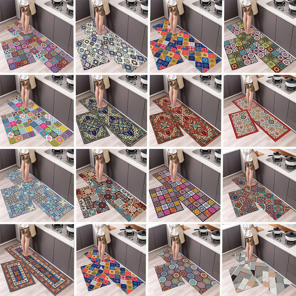 

Kitchen Mat Bedroom Living Room Carpet Entrance Doormat Home Hallway Balcony Absorbent Floor Mat Anti-Slip Long Rug 주방매트 러그