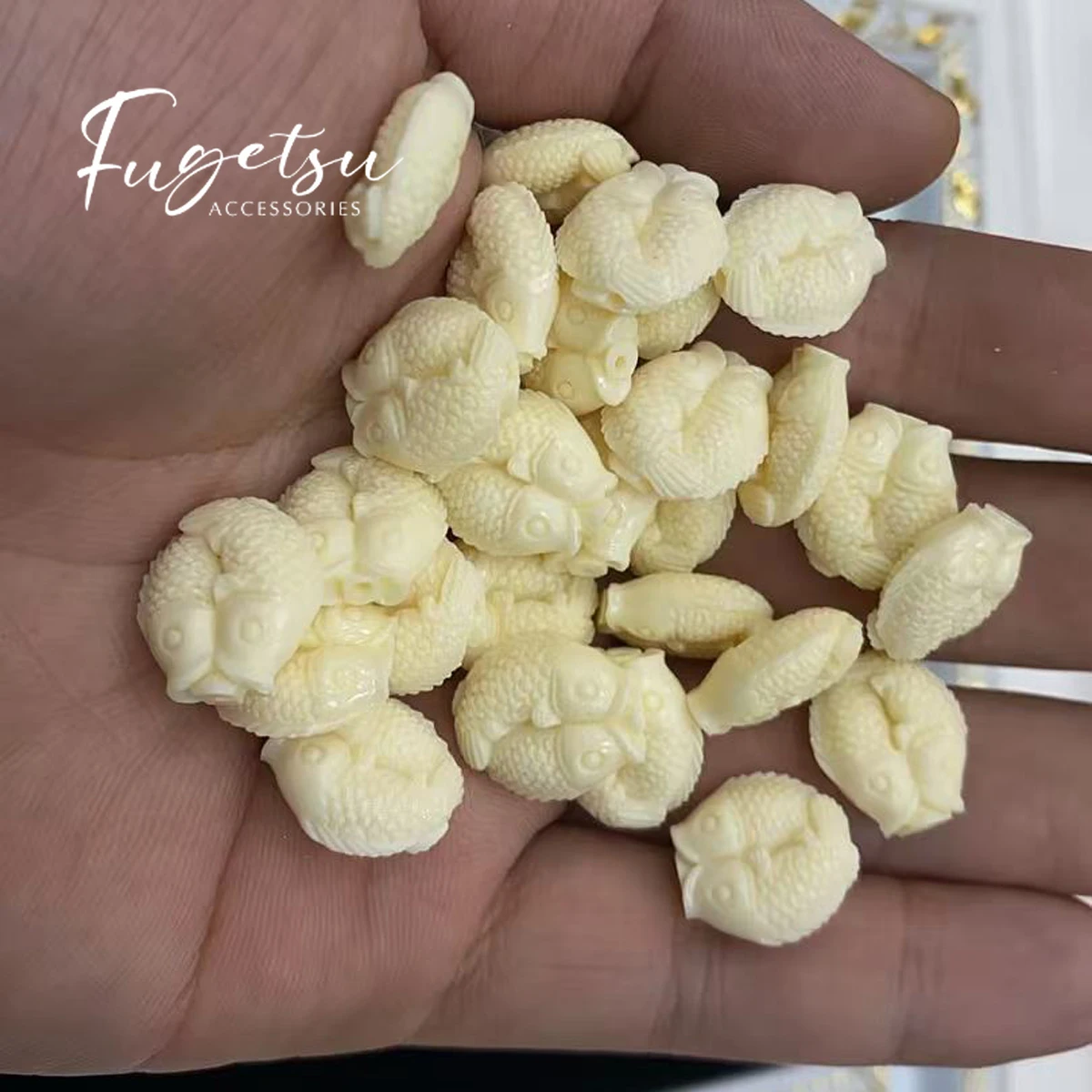 10Pcs DIY Loose Beads Shell Powder Pressed Fish Shaped Beads For Jewelry Making DIY Earrings Necklace Accessory
