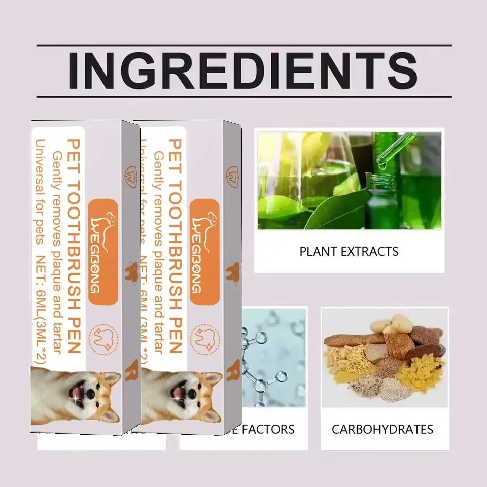 

Effective Dental Care Tool for Pets: Gently Clean Cat & Dog Teeth, Fight Tartar & Plaque for Whiter Teeth and Fresh Breath