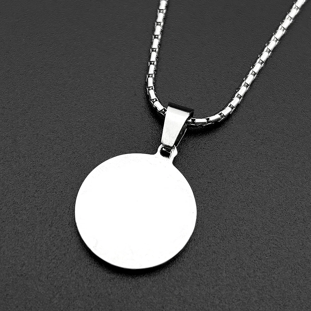 Saint Christopher Protect Us Pendant Necklace for Women Men Stainless Steel Gold Color Catholic Religious Amulet Chain Jewelry