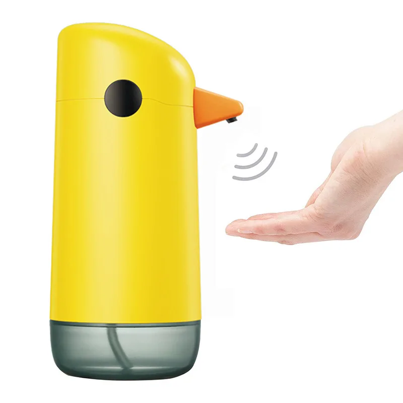 Pouco pato amarelo automático máquina de indução desinfetante mão inteligente espuma lavagem do telefone dos desenhos animados crianças sabão dispenser lavadora