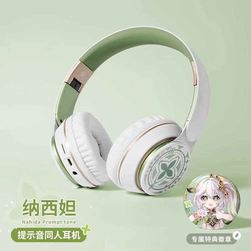 

Anime Genshin Impact Nahida Lesser Lord Kusanali Cosplay Fashion Wireless Bluetooth Headset Earphone Comfortable Headphones